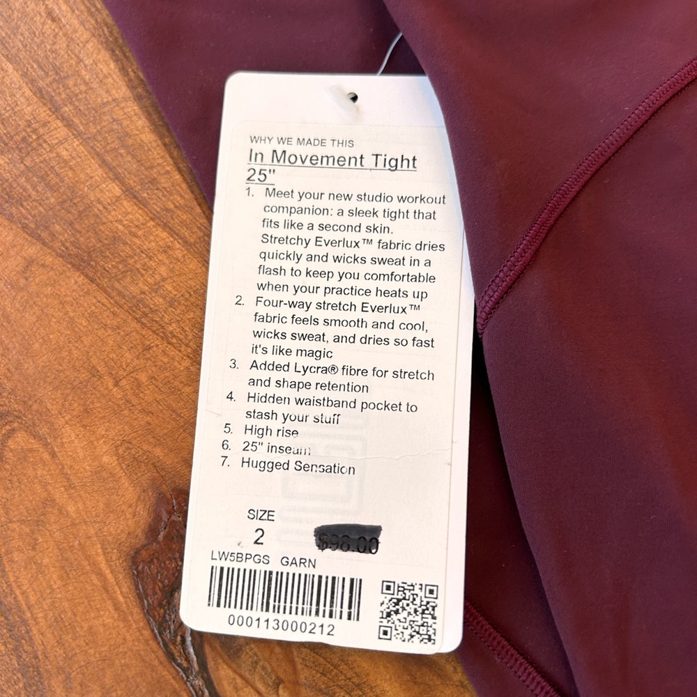 Lululemon In Movement High-Rise Tight 25" - Picture 7 of 8
